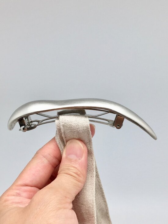 Colette Malouf objet d’arts Long silver Metal Hair Clip main image 5